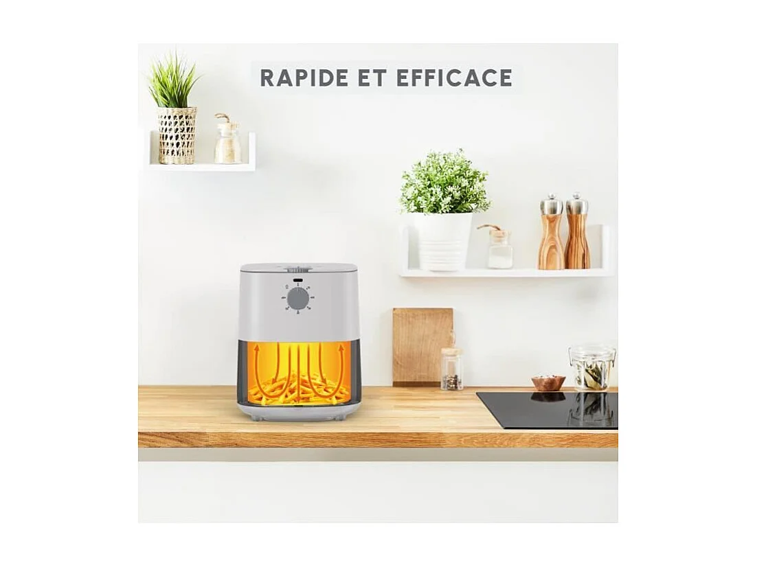 MOULINEX Friteuse sans huile, Capacité 3.5 L, Air Fryer compacte, Polyvalente, Écoénergétique, Easy Fry Essential EZ130A20