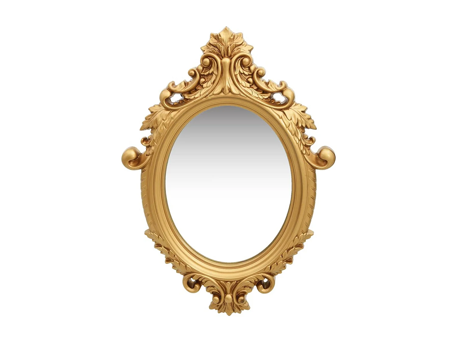 Espelho de Parede Dourado Estilo Castelo 56x76 cm para Decoração Elegante