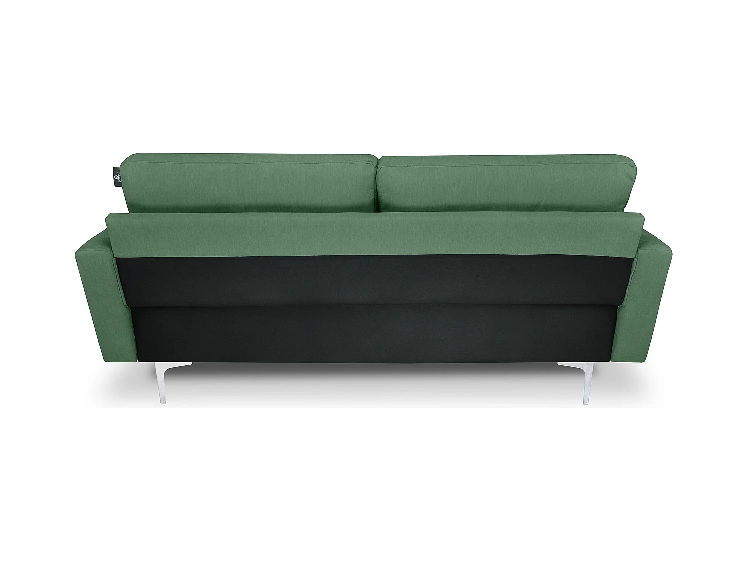 Divano 3 posti in tessuto vellutato verde abete piedi in metallo - Chloe