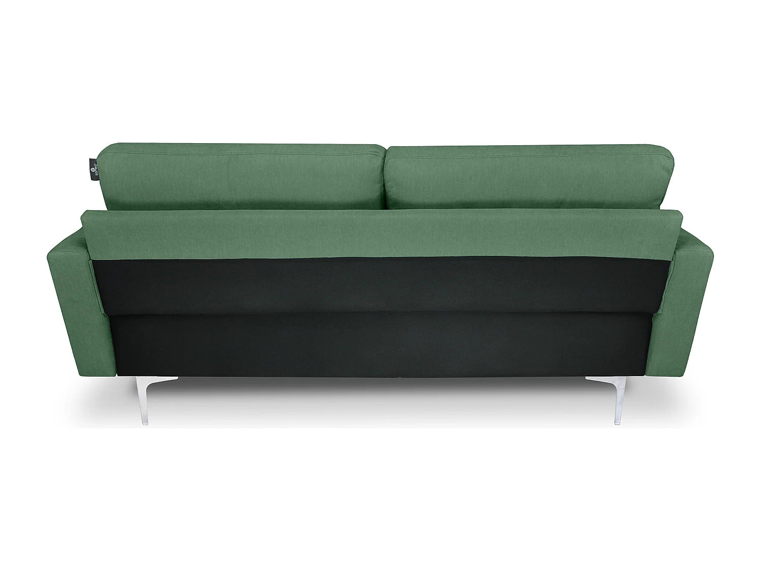 Divano 3 posti in tessuto vellutato verde abete piedi in metallo - Chloe
