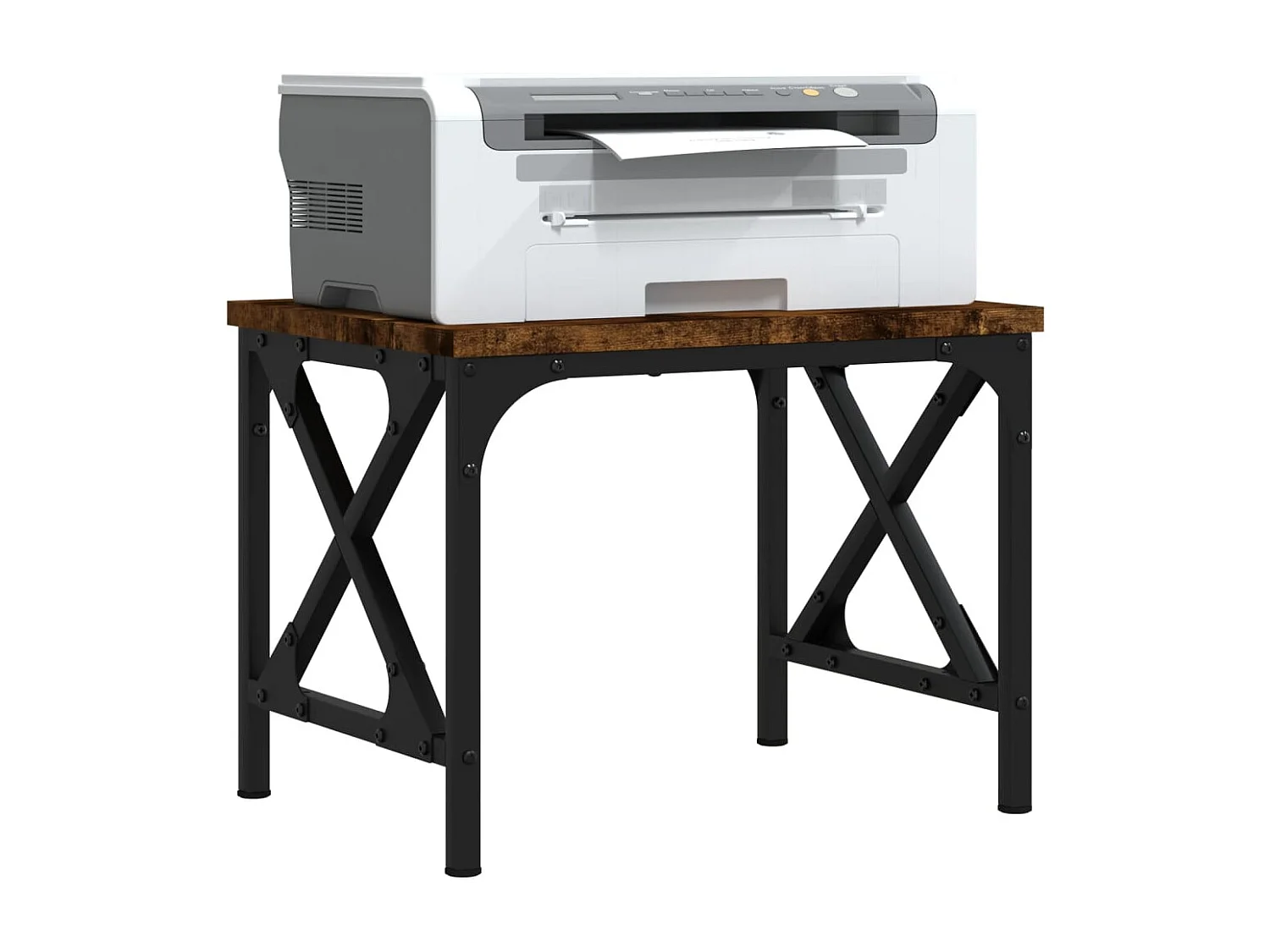 Prolenta Premium -  Supporto Stampante Rovere Fumo 40x30x31 cm Legno Multistrato