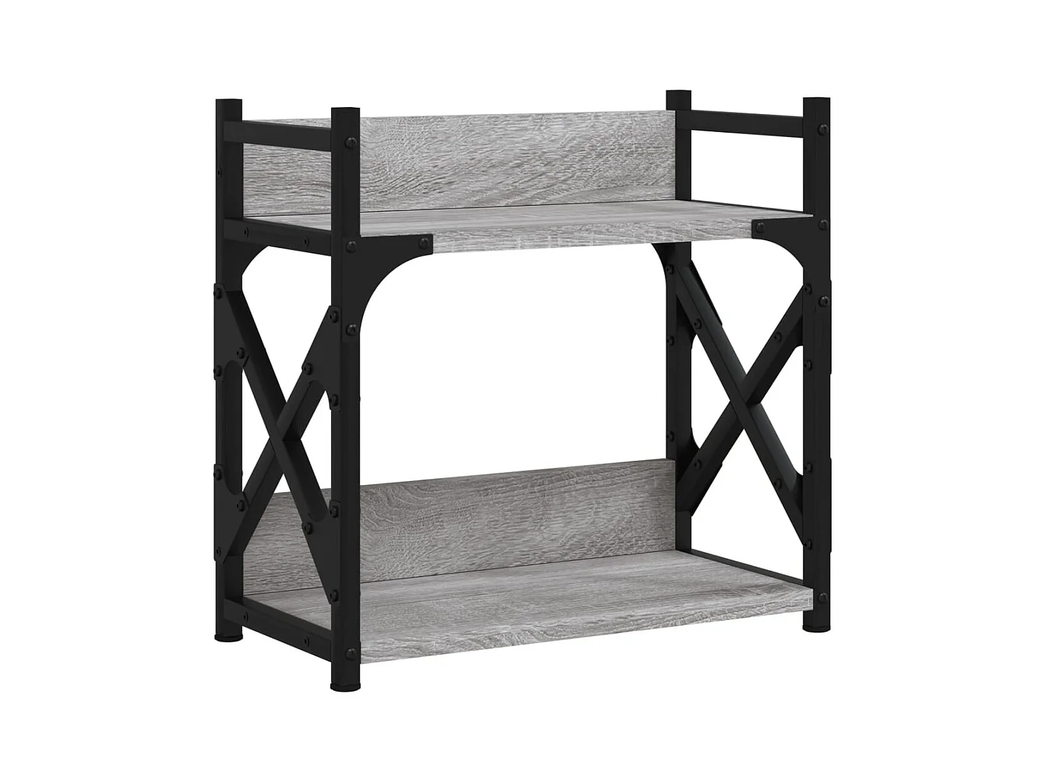 Prolenta Premium -  Support d'imprimante à 2 niveaux Sonoma gris 40x20x40 cm