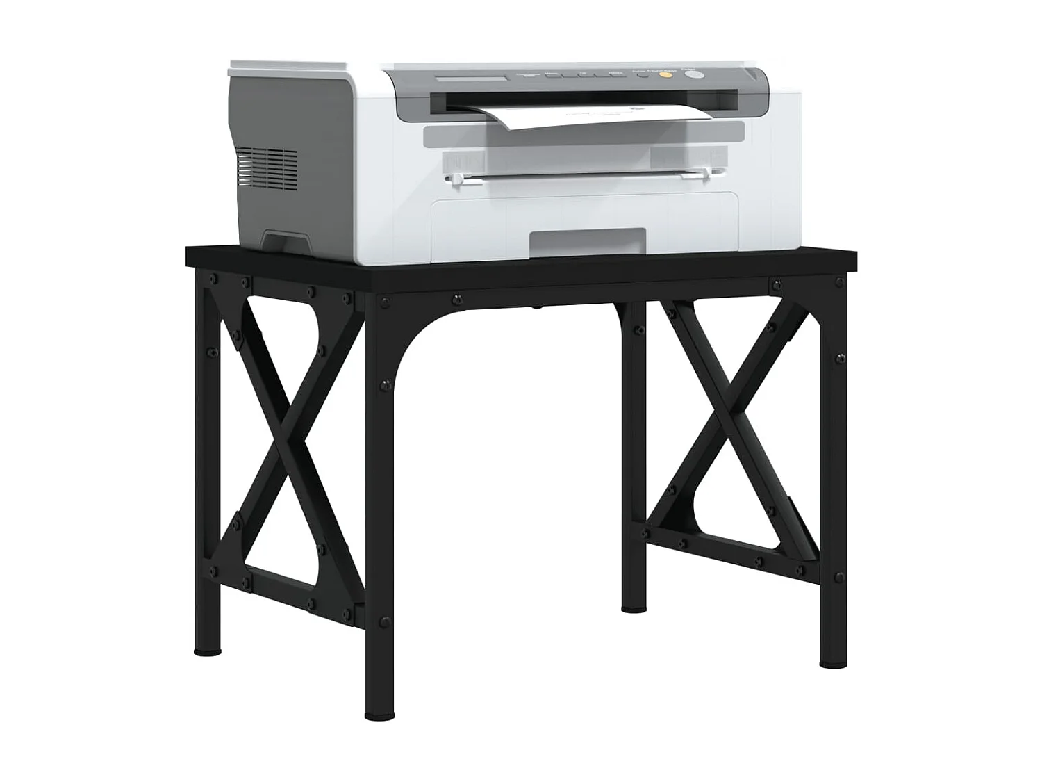 Prolenta Premium -  Supporto per Stampante Nero 40x30x31 cm in Legno Multistrato