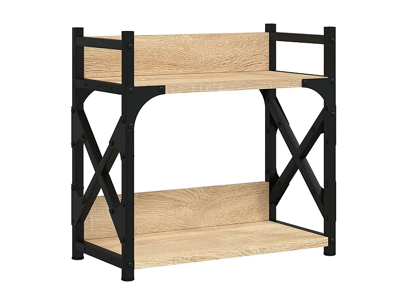 Prolenta Premium -  Support d'imprimante à 2 niveaux chêne sonoma 40x20x40 cm