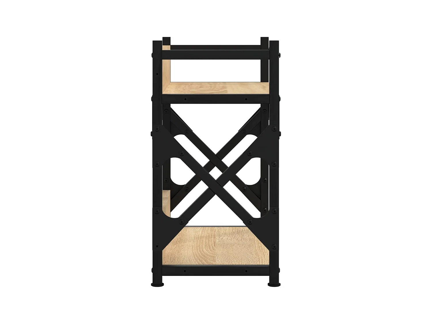 Prolenta Premium -  Support d'imprimante à 2 niveaux chêne sonoma 40x20x40 cm