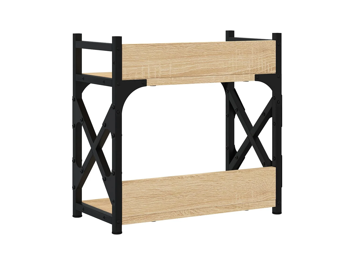 Prolenta Premium -  Support d'imprimante à 2 niveaux chêne sonoma 40x20x40 cm