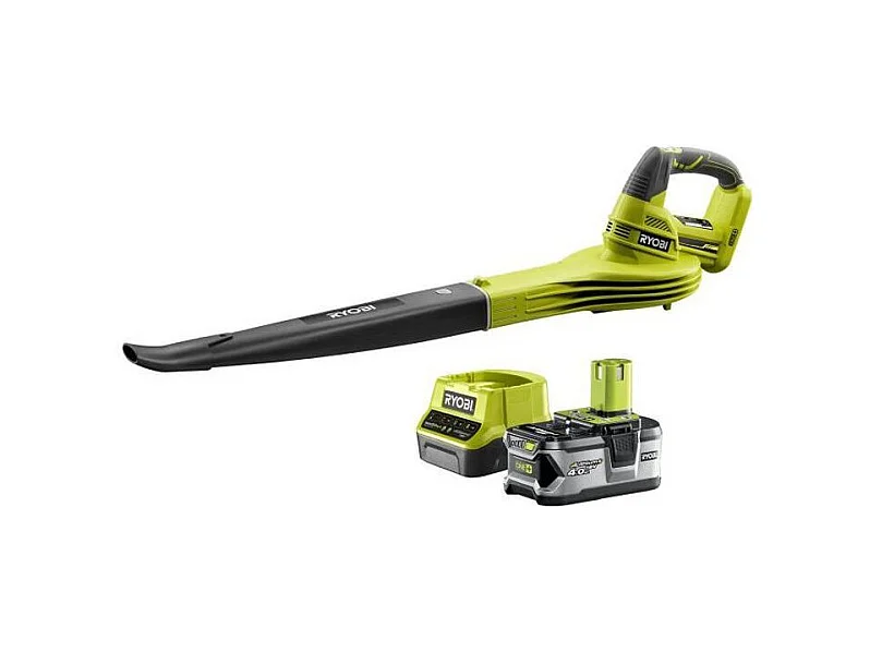 Souffleur RYOBI 18V OnePlus - 1 batterie LithiumPlus 4.0Ah - 1 chargeur rapide 2.0Ah RBL1820S40F