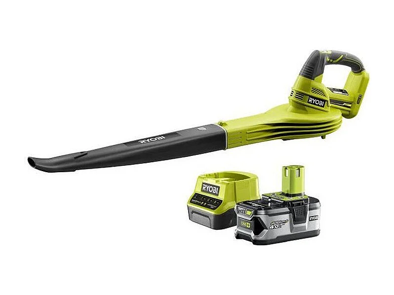 Souffleur RYOBI 18V OnePlus - 1 batterie LithiumPlus 4.0Ah - 1 chargeur rapide 2.0Ah RBL1820S40F