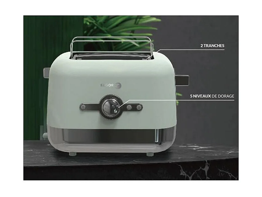 Grill Pain - FAGOR - FG1930 - 3 fonctions : Réchauffage, Annulation, Décongélation