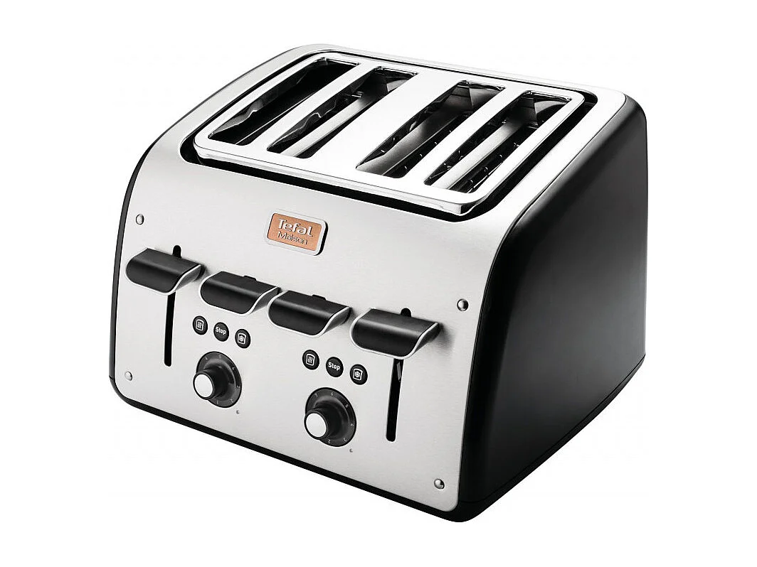 Tefal TT 770811 Roestvrijstalen Broodrooster met Annulerings-, Ontdooi- en Opwarmfuncties - 4 Extra Brede Sleuven