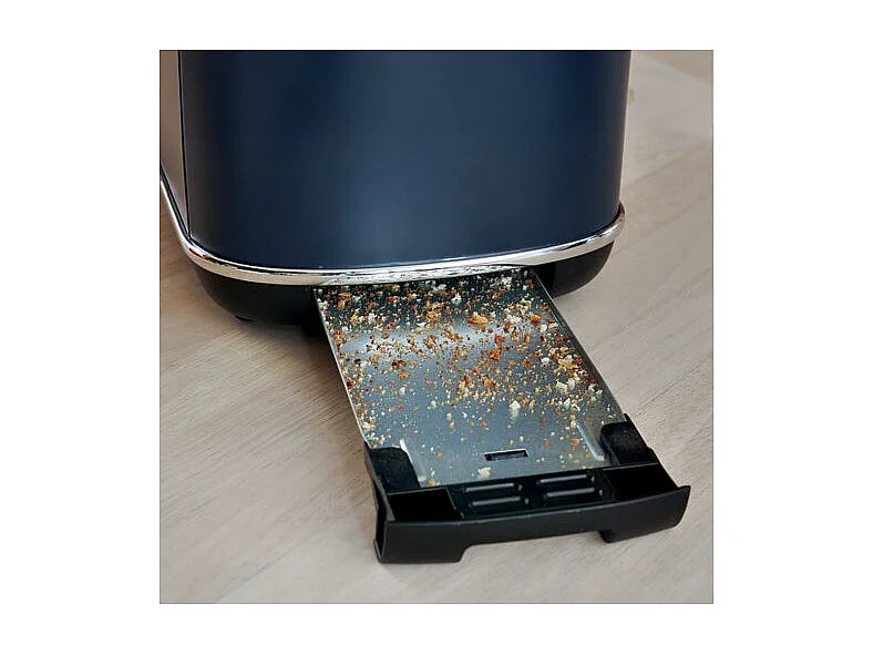 GRILLE PAIN 1550W 2 TRANCHES RAMASSE MIETTE 6TH° DESIGN NEW MOOM BLEU N TERRAILLON - 15438