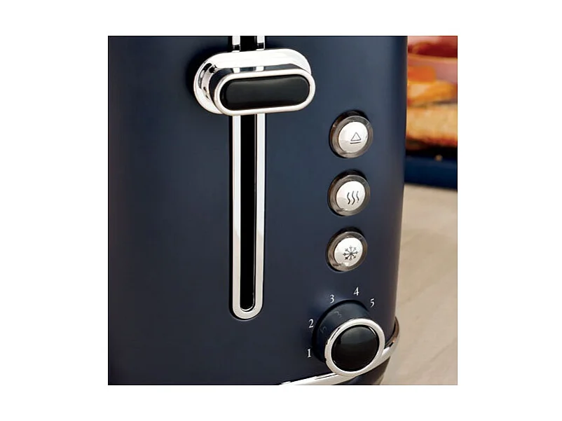 GRILLE PAIN 1550W 2 TRANCHES RAMASSE MIETTE 6TH° DESIGN NEW MOOM BLEU N TERRAILLON - 15438