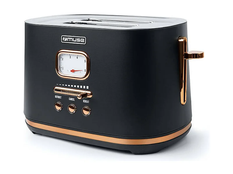Muse Grille-pains 2 fentes 1000w noir - MS-130BC