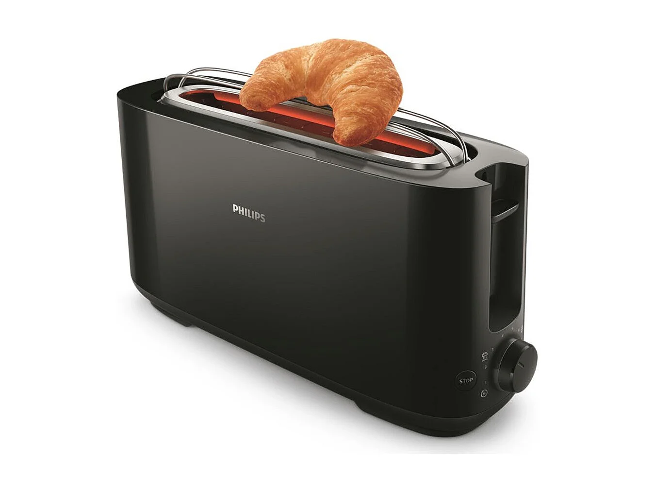 Philips Grille-pain 1 longue fente 1030w noir - hd2590/90