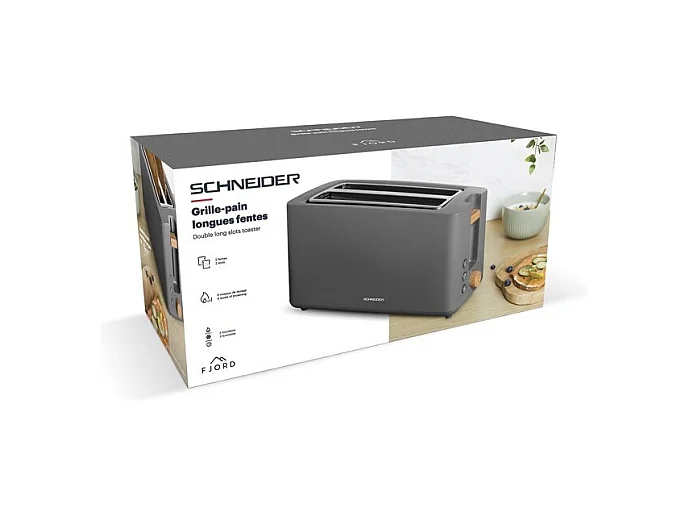 Schneider Grille-pains 2 fentes 1550w gris - SCTON2LG