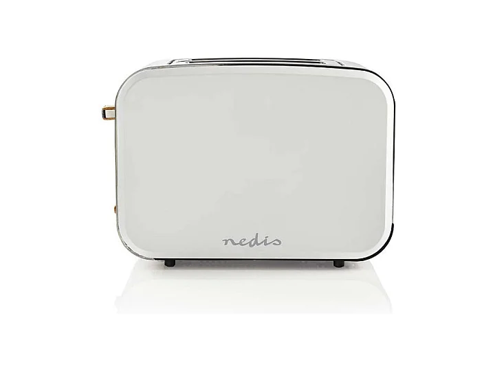 Grille-Pain, 2 Fentes Larges, Doux au Toucher, Blanc