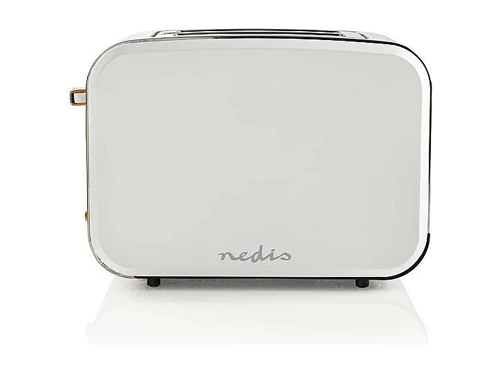 Grille-Pain, 2 Fentes Larges, Doux au Toucher, Blanc