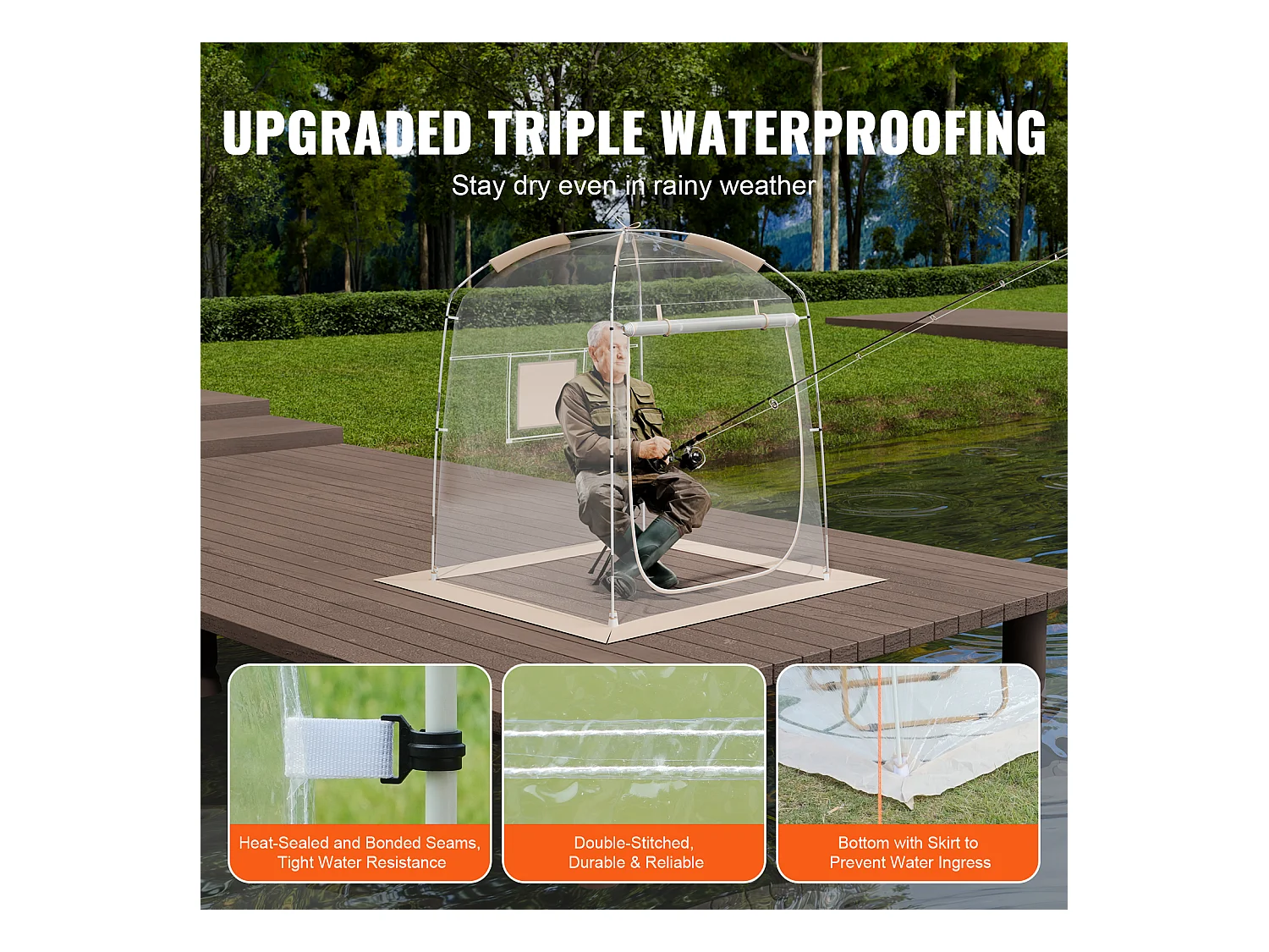 Tente de Sport SucceBuy Abri Instantané Résistant aux Intempéries Bulle Transparente 1 Personne, Idéal pour Camping et Randonnée en Plein Air