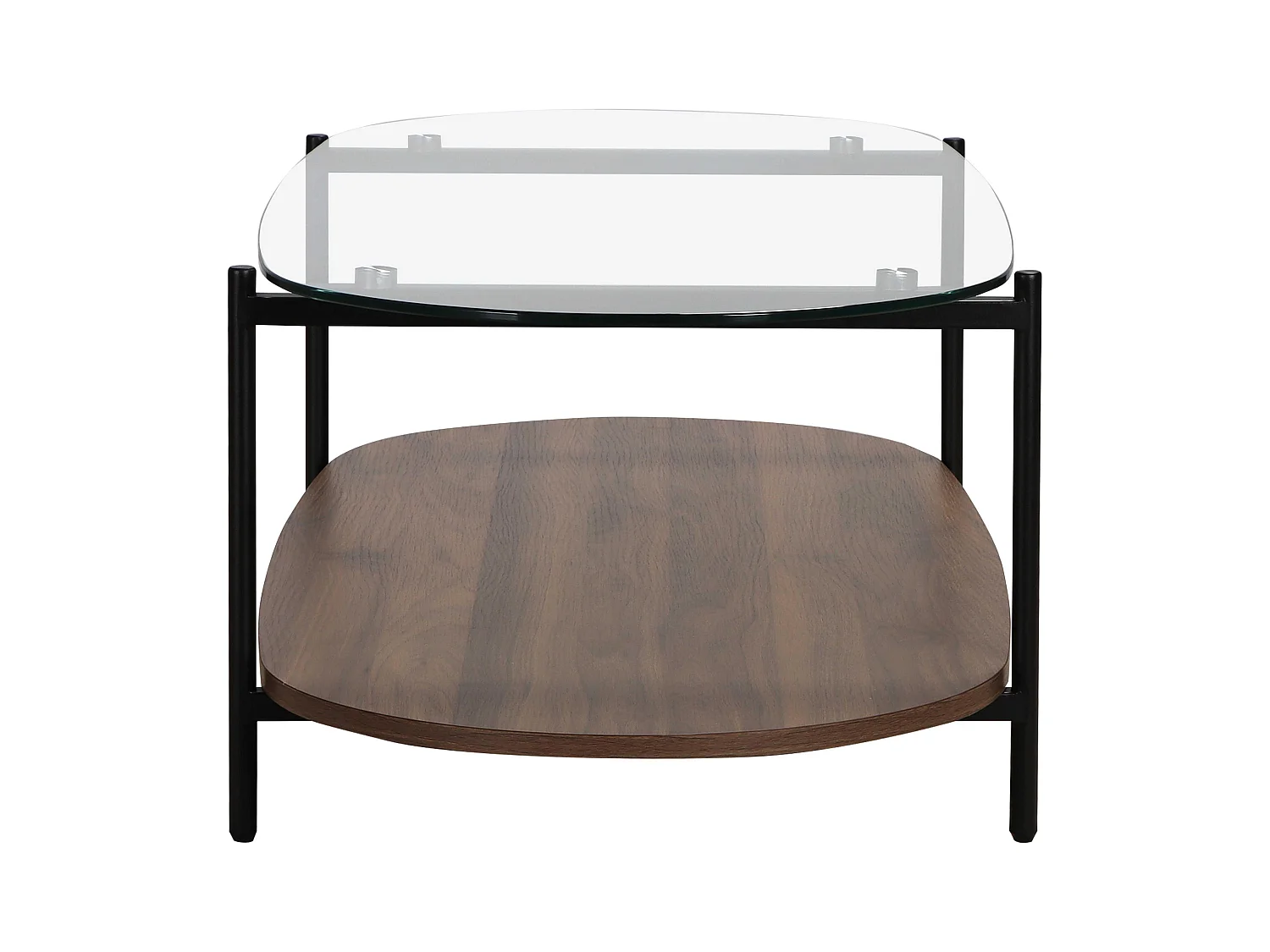 Table basse moderne ovale L 120 cm en verre transparent