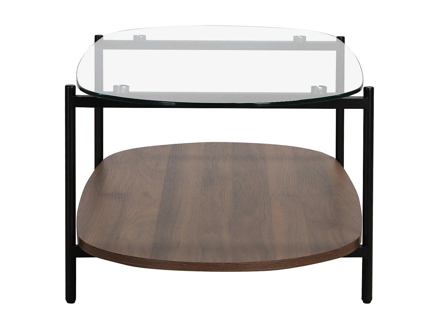 Table basse moderne ovale L 120 cm en verre transparent