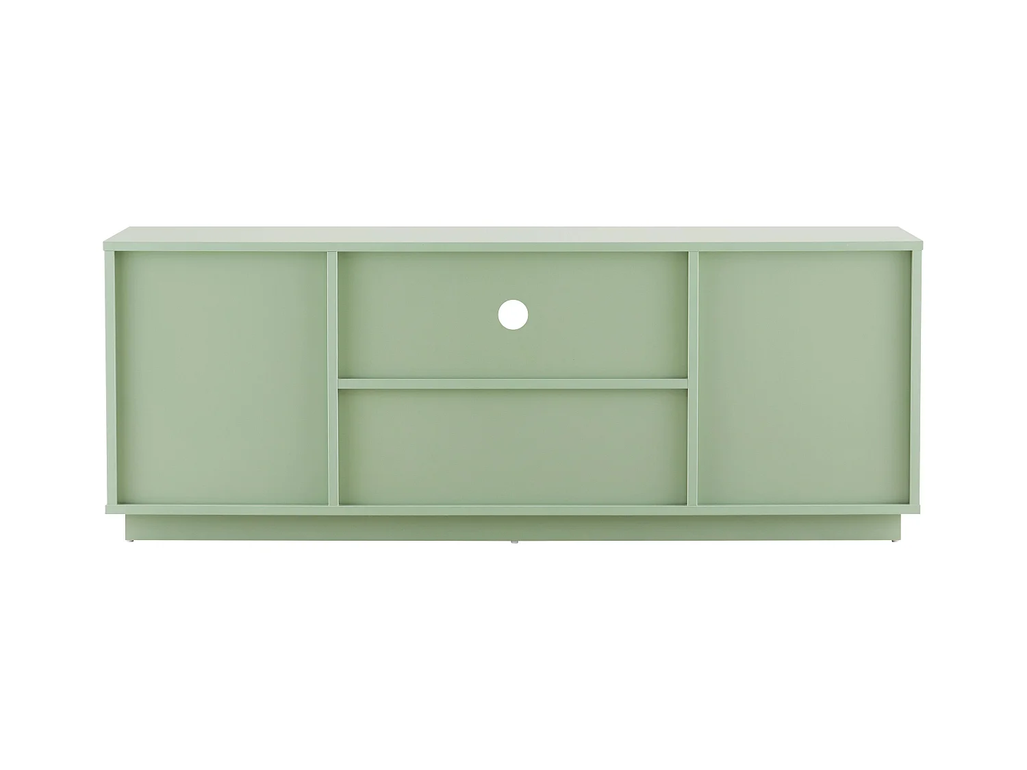 Meuble TV moderne rectangulaire L140 cm vert