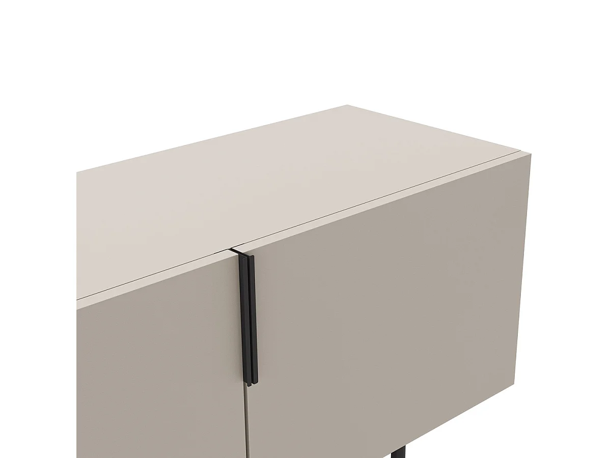 Meuble Tv 4 portes beige 200 cm - Clea
