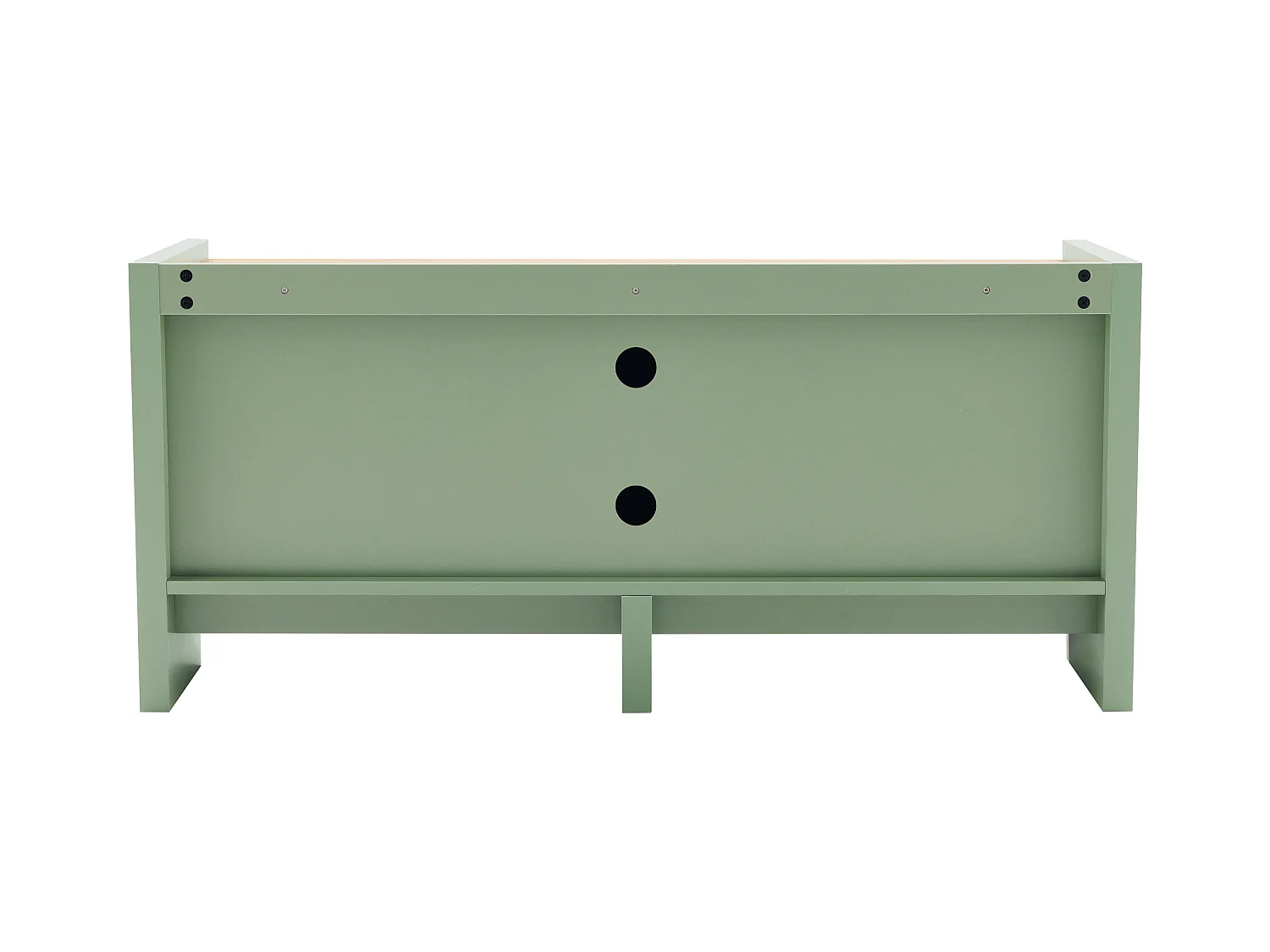 Meuble TV uni rétro rectangulaire L120 cm vert