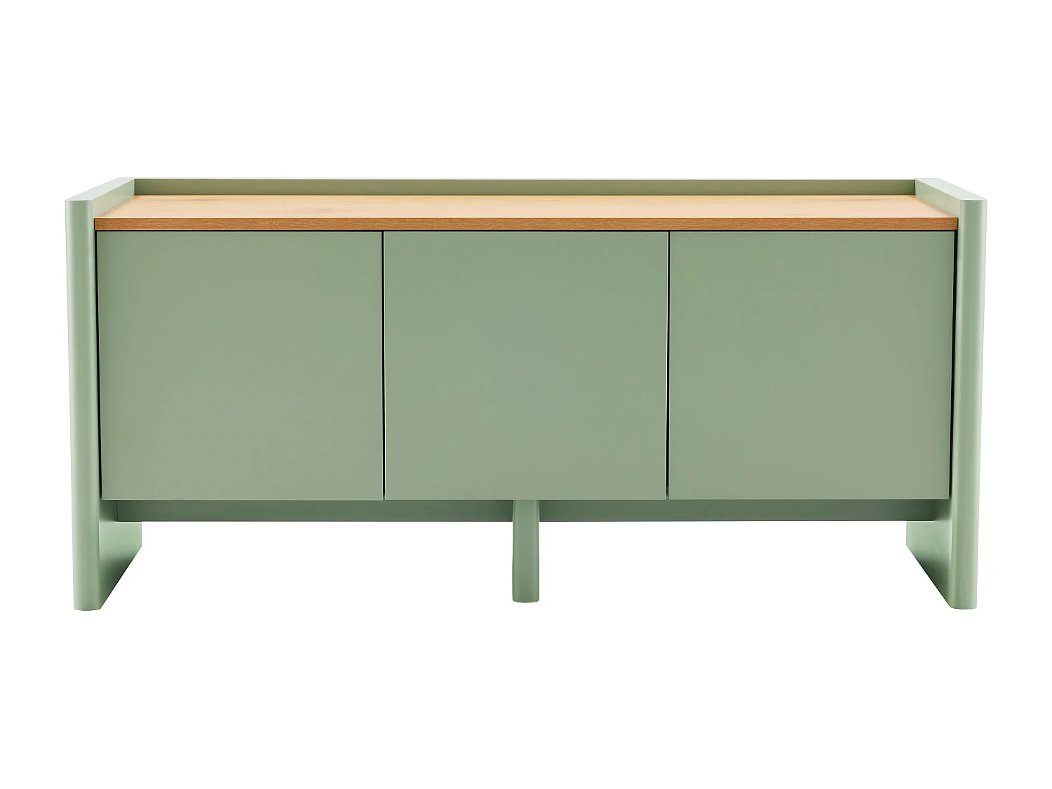 Effen retro tv-meubel rechthoekig L120 cm groen