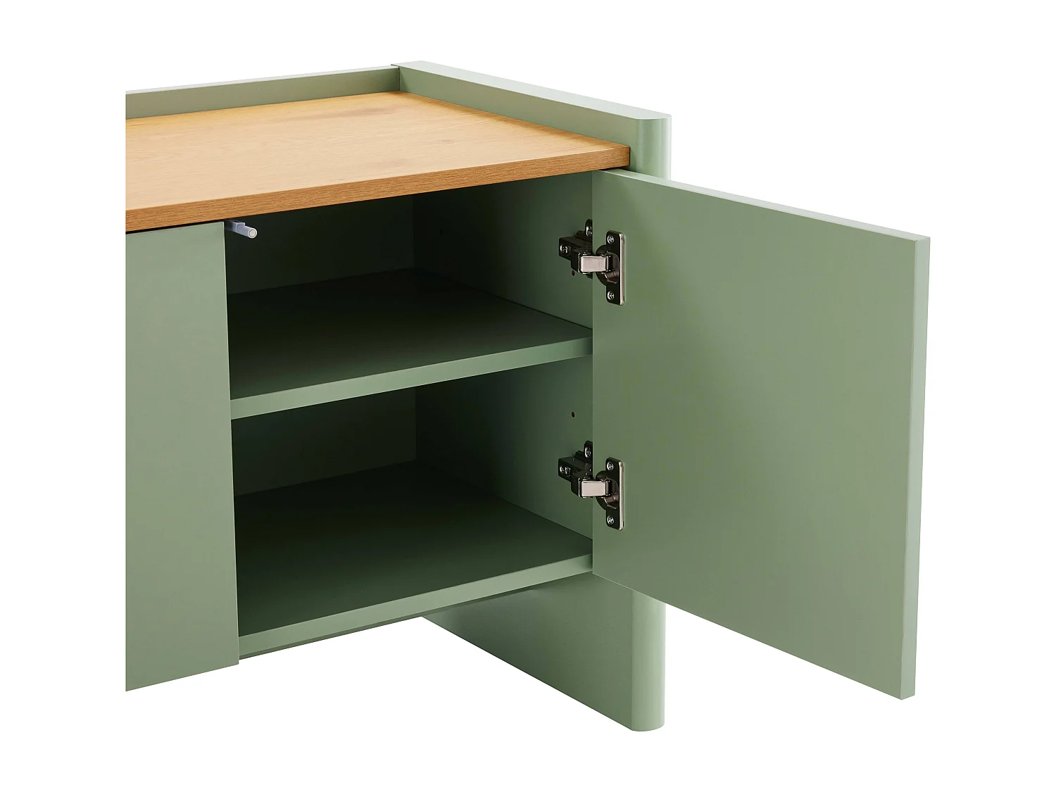 Effen retro tv-meubel rechthoekig L120 cm groen