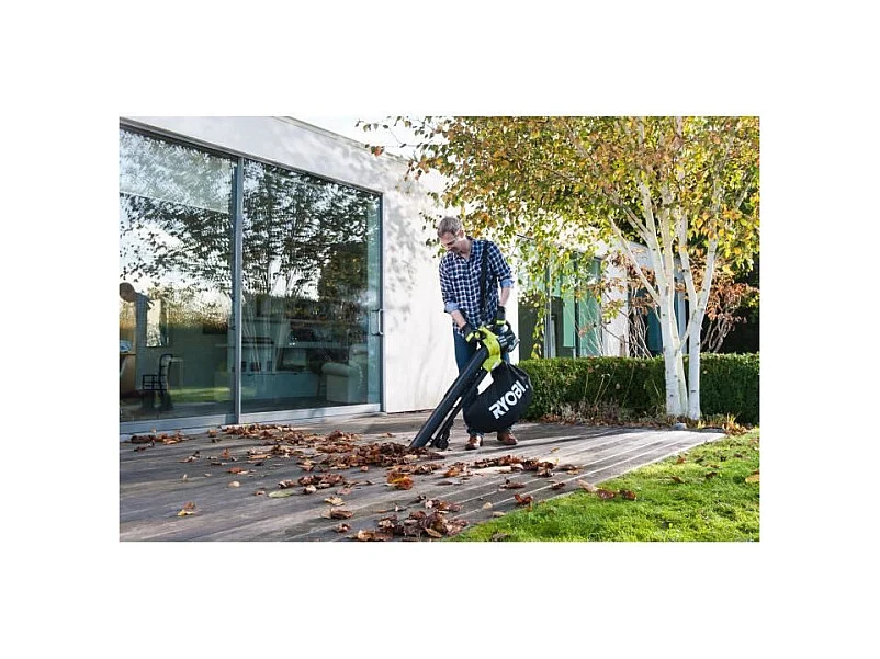 Souffleur aspiro-broyeur 2-en-1 - RYOBI - Brushless - 201 km/h - 6 m³/min