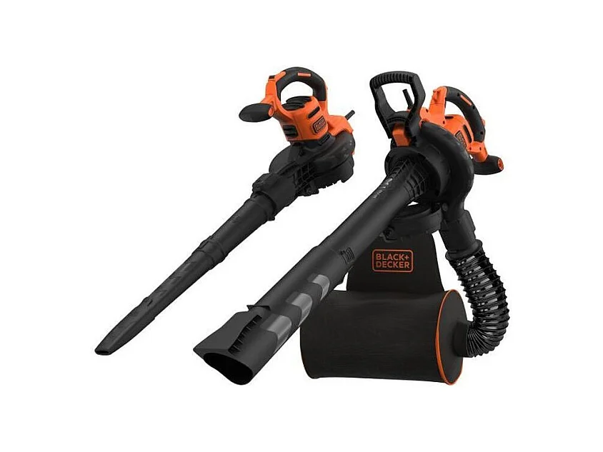 BLACK+DECKER - Aspirateur, Souffleur, Broyeur de feuilles filaire 3000W - BEBLV300-QS - Livre avec tuyau flexible et sac a dos 7