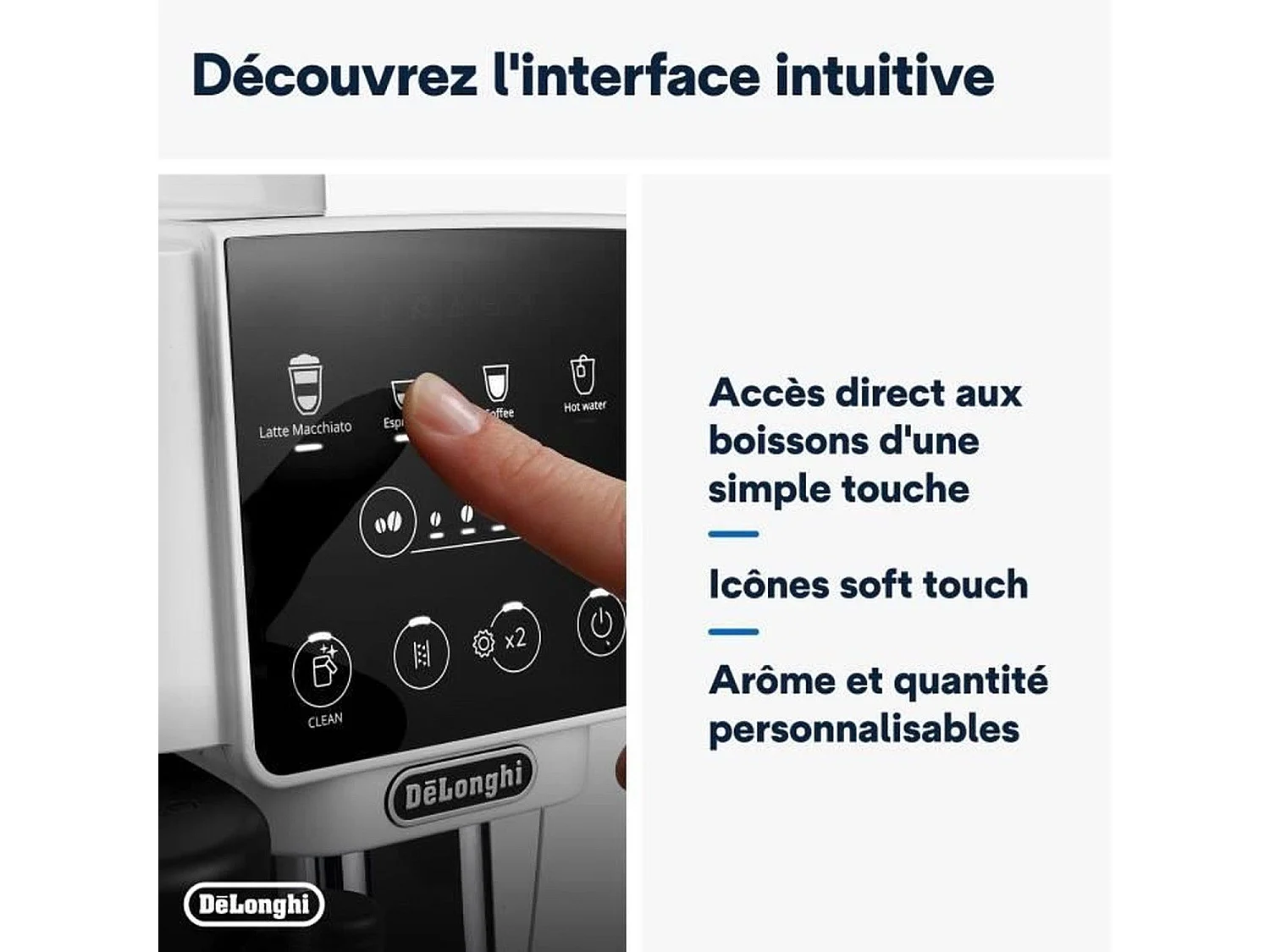 Machine expresso broyeur DELONGHI ECAM220.61.W - inox