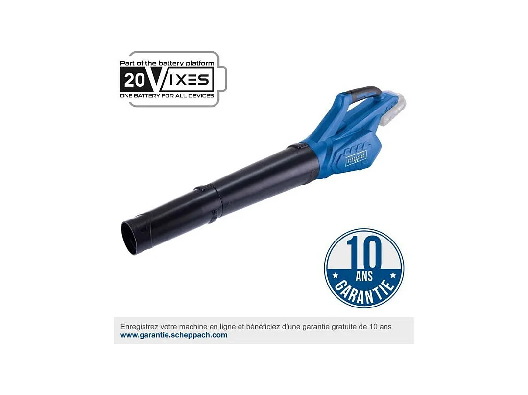Souffleur de feuilles sans fil SCHEPPACH C-BL700-X 20V IXES - 2 vitesses - sans batterie ni chargeur