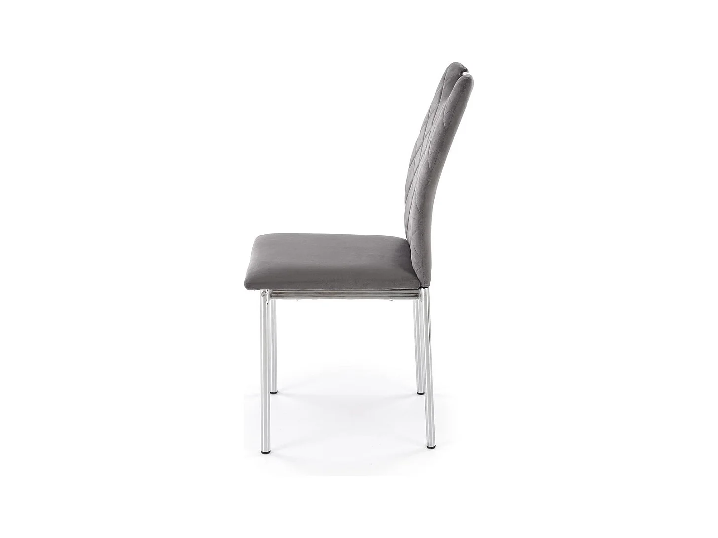 Sedia K578/Rivestimento in velluto e metallo prezioso/Grigio