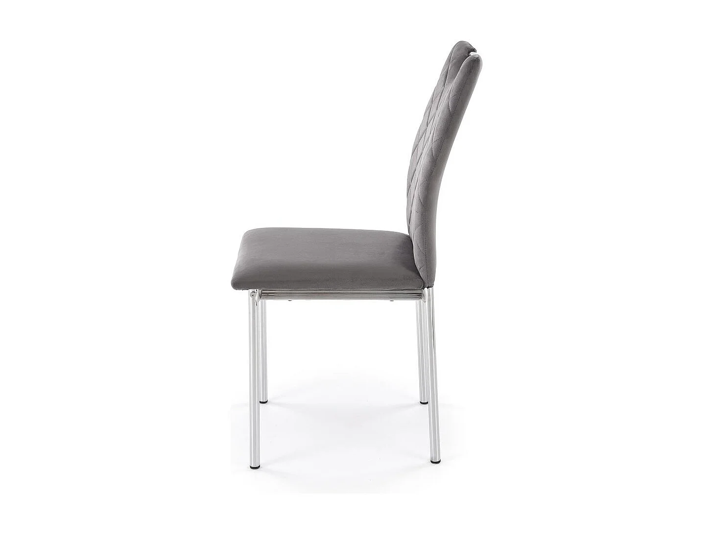 Chaise K578/Housse en velours et métal précieux/Gris