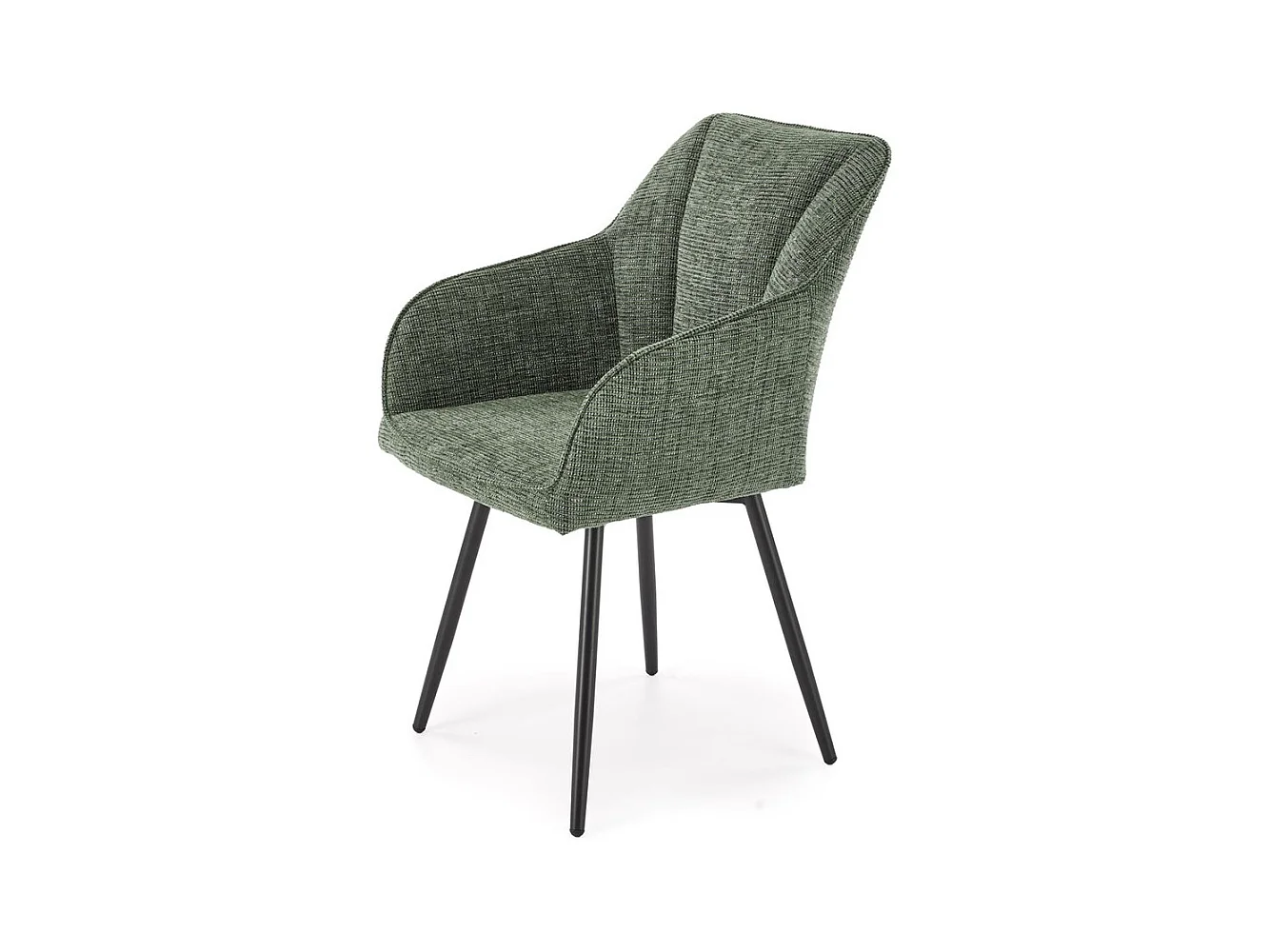 Sedia K576/rivestimento in tessuto metallo/Verde