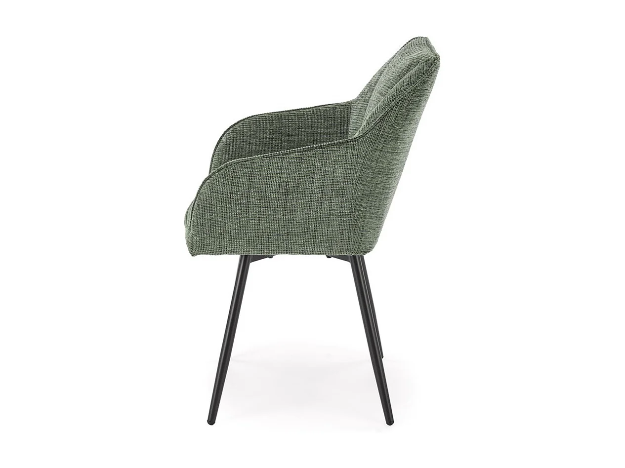 Chaise K576/revêtement tissu métal/Vert