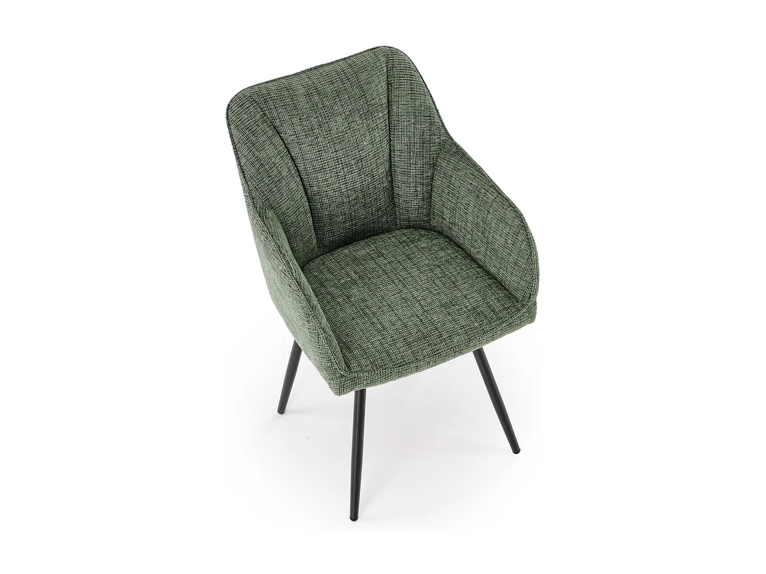 Chaise K576/revêtement tissu métal/Vert