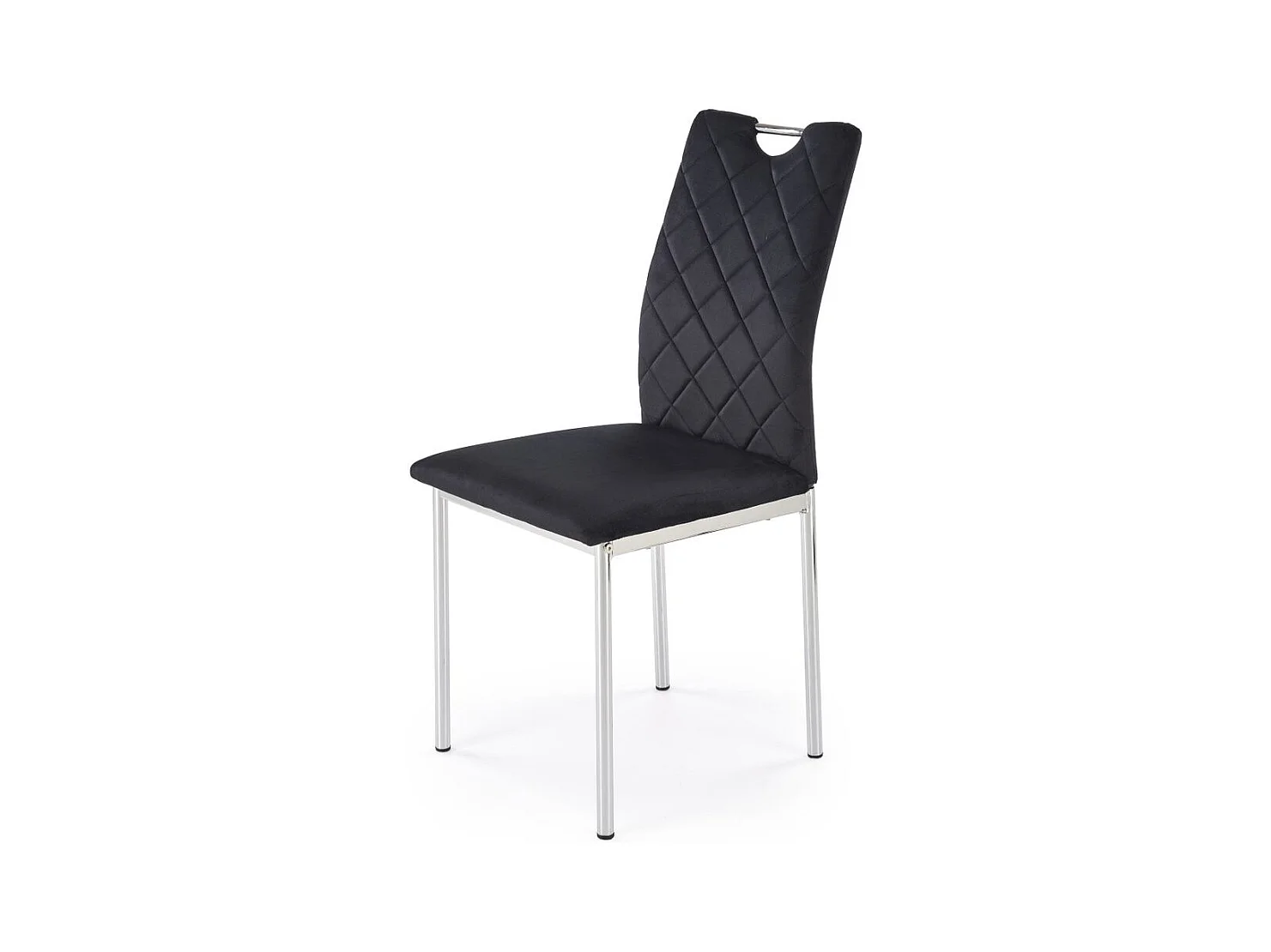 Sedia K578/Rivestimento in velluto e metallo prezioso/Nero