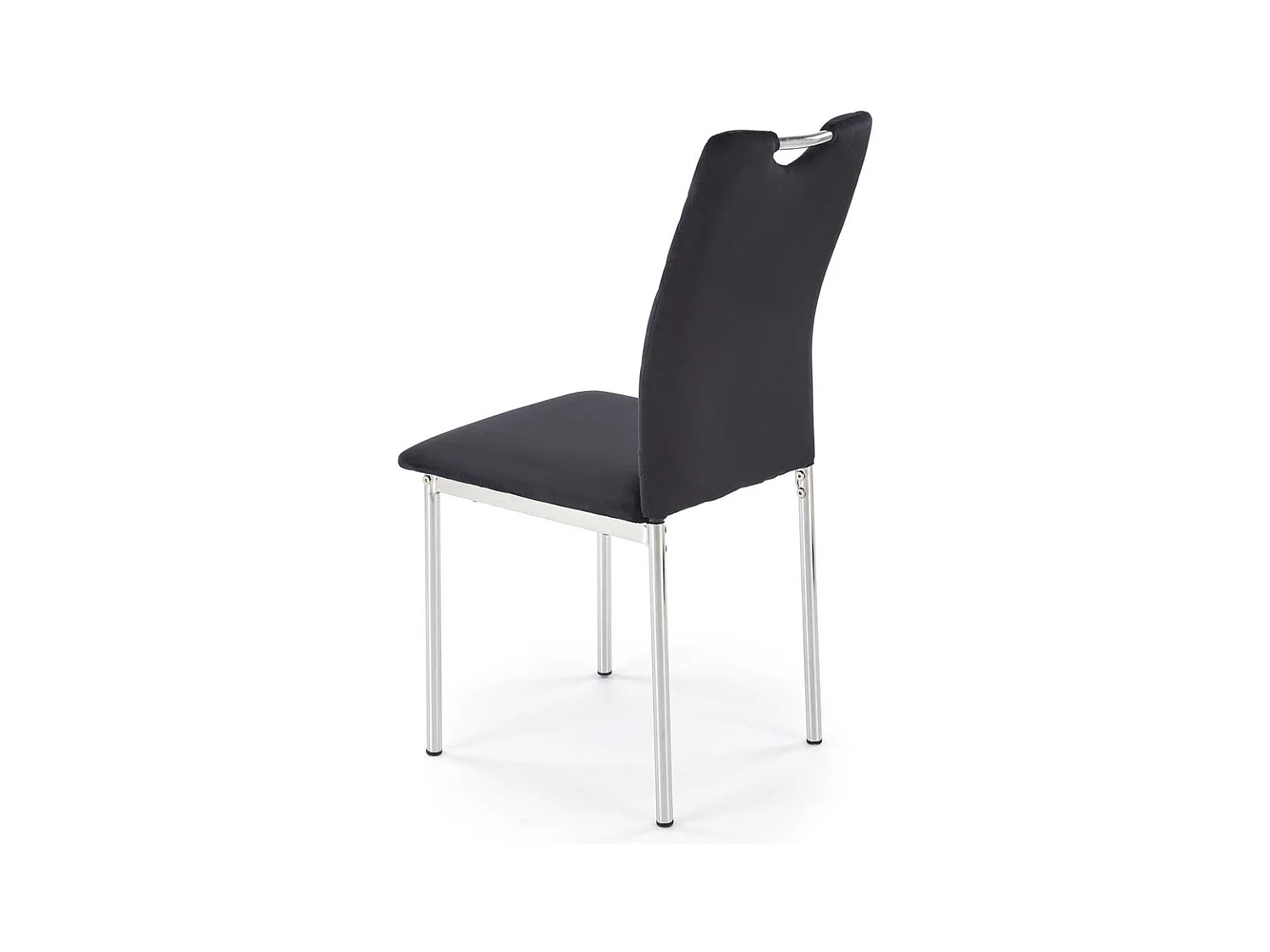 Sedia K578/Rivestimento in velluto e metallo prezioso/Nero