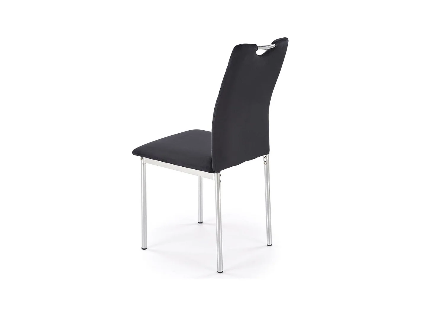 Sedia K578/Rivestimento in velluto e metallo prezioso/Nero