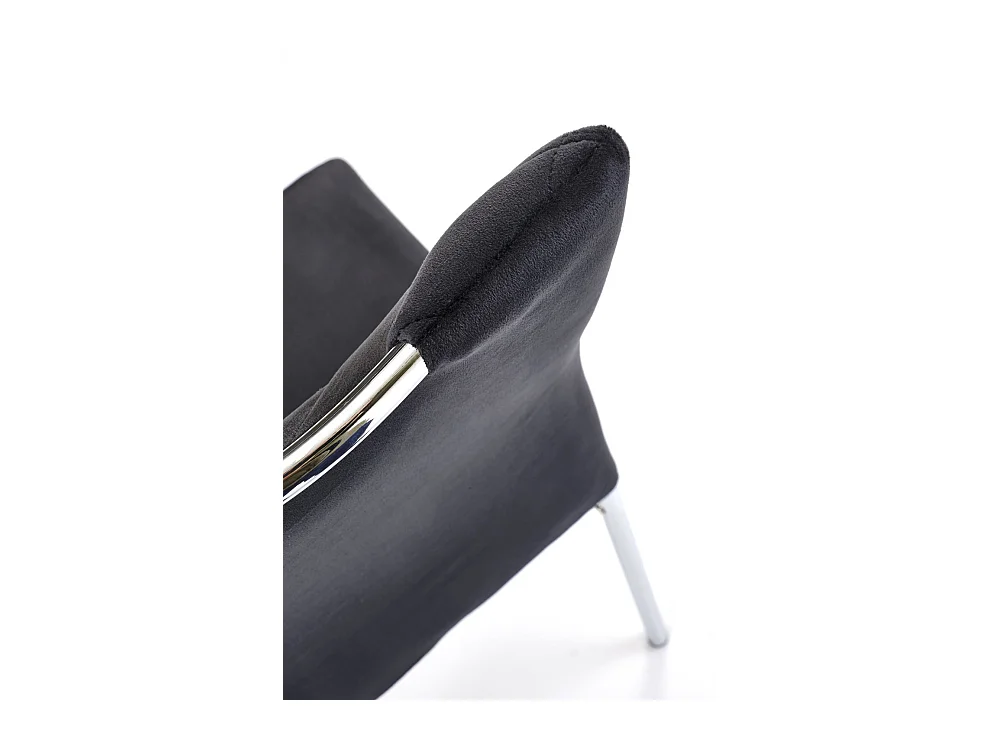 Sedia K578/Rivestimento in velluto e metallo prezioso/Nero