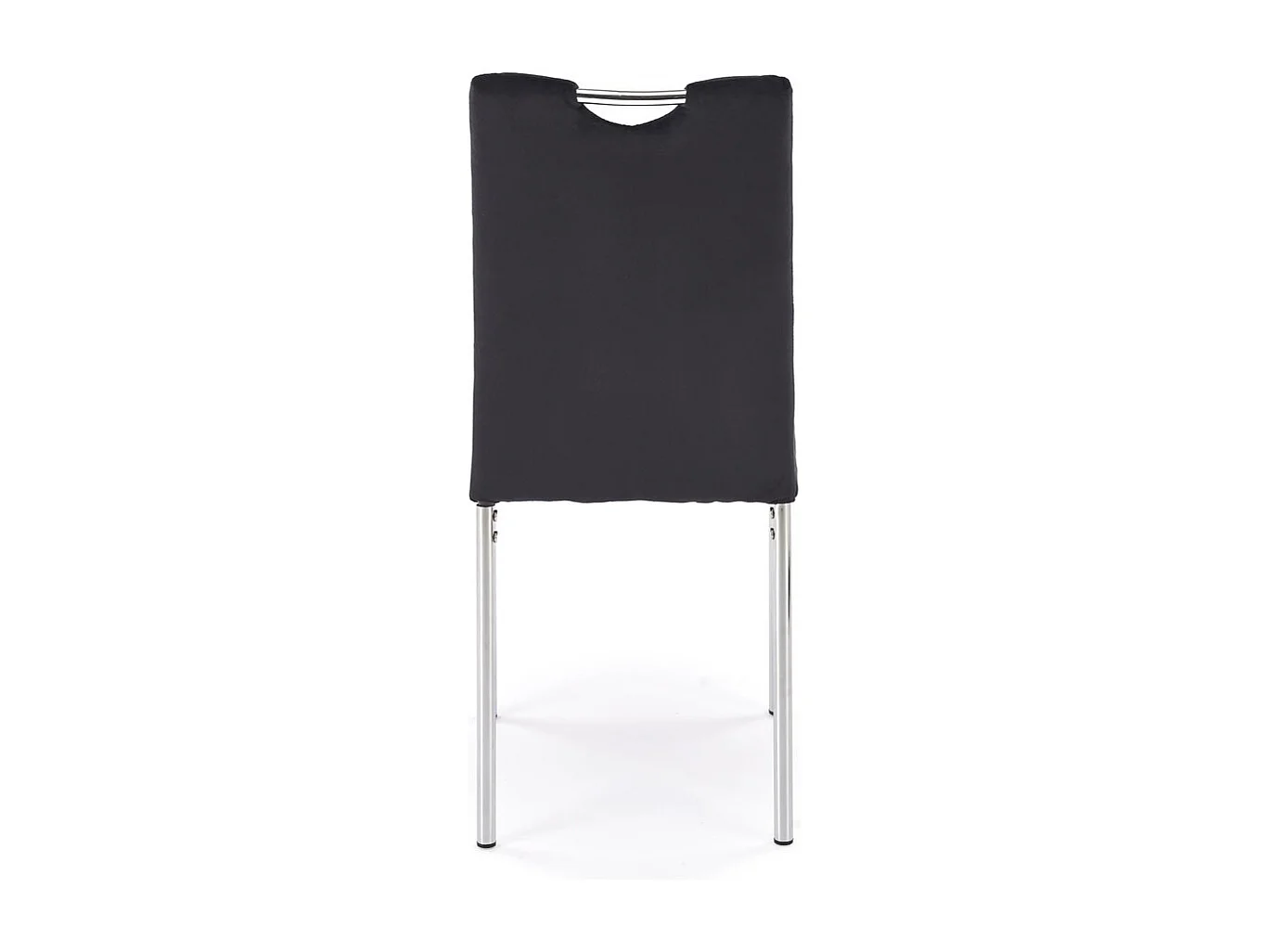 Stuhl K578/Samtstoffbezug&Edelmetall/Schwarz