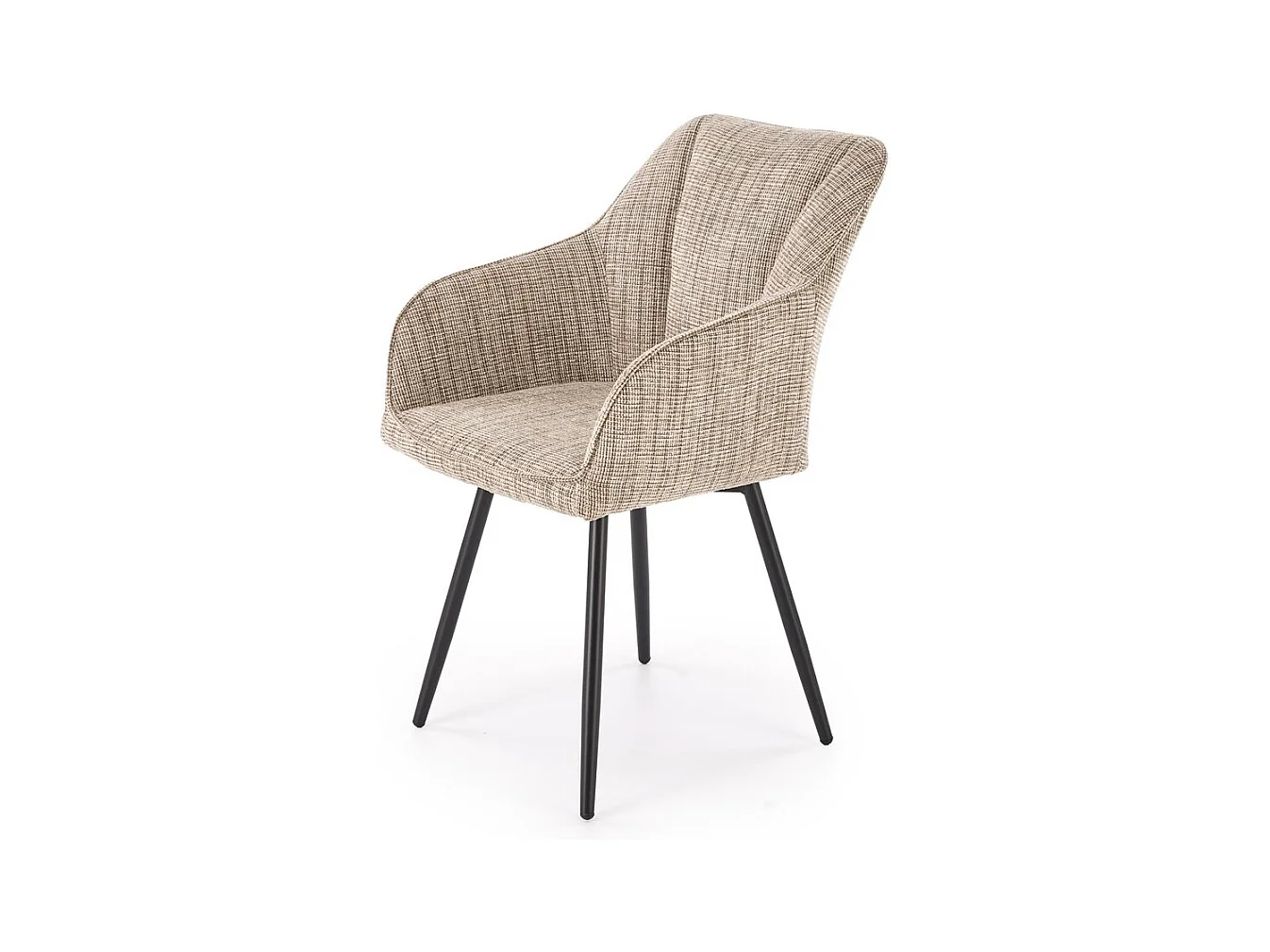 Sedia K576/rivestimento in tessuto metallo/Beige