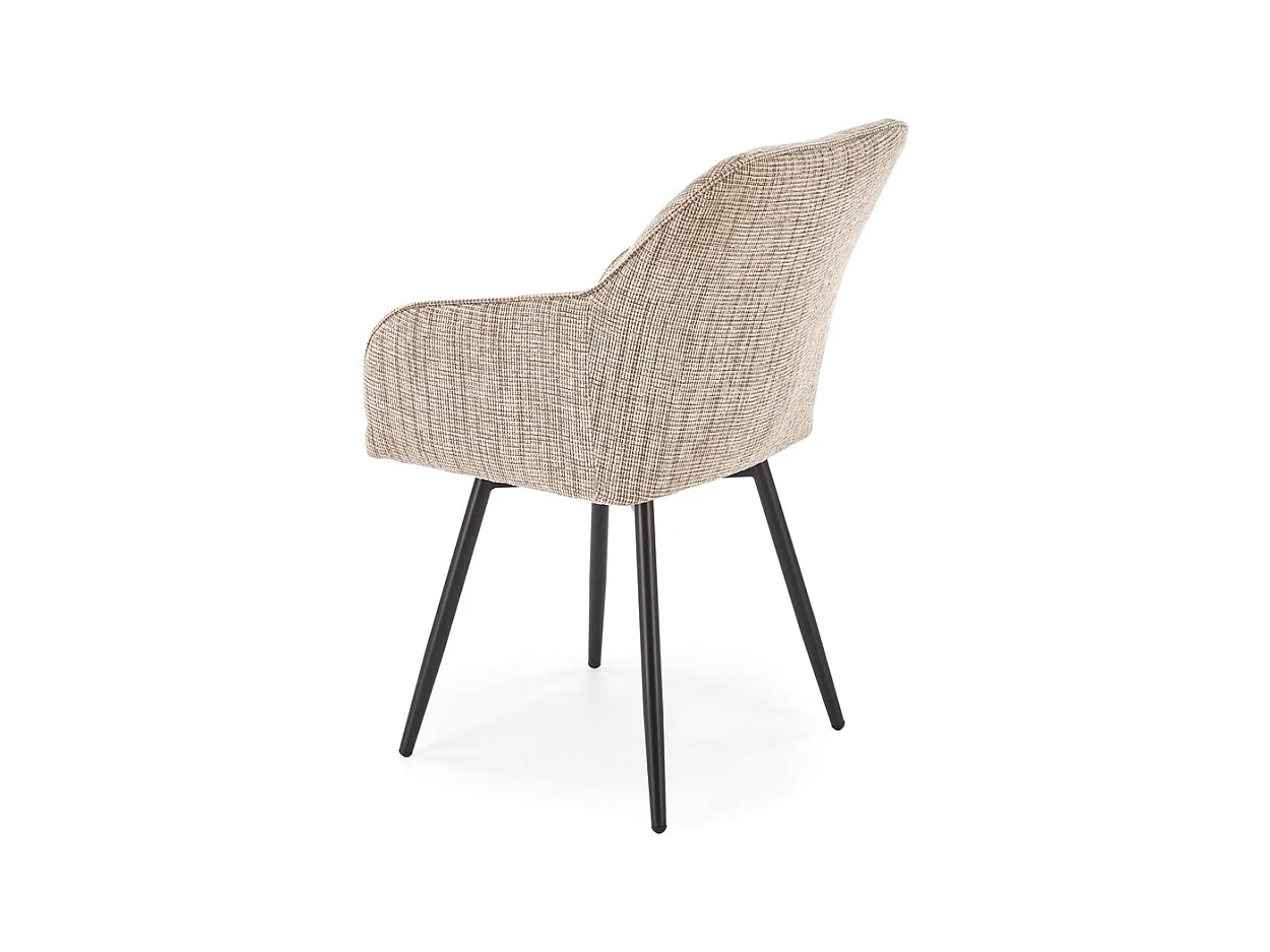 Sedia K576/rivestimento in tessuto metallo/Beige