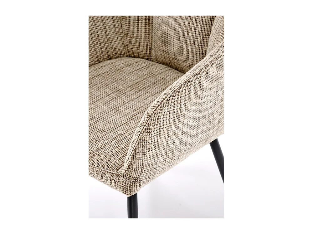 Sedia K576/rivestimento in tessuto metallo/Beige