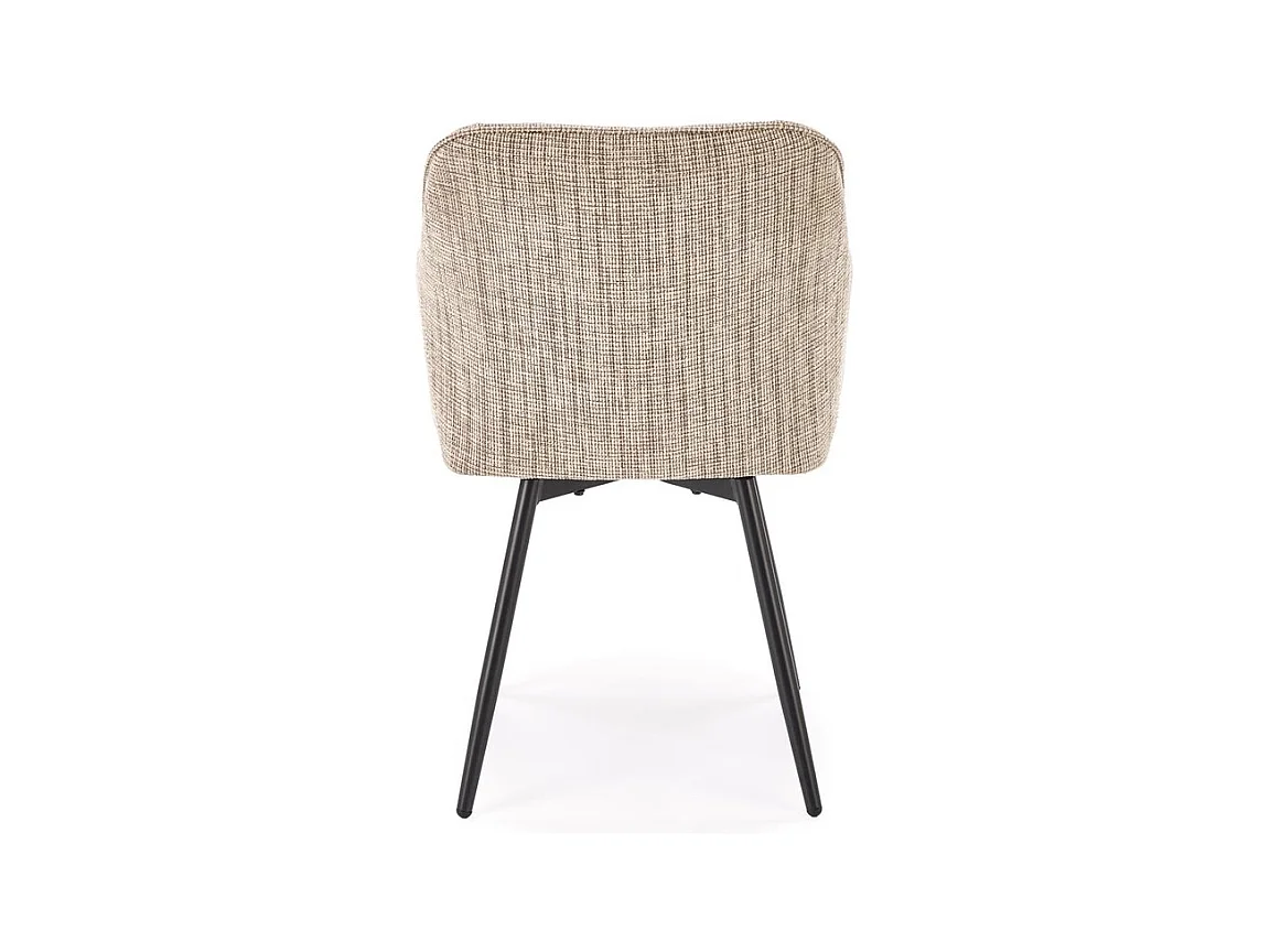 Sedia K576/rivestimento in tessuto metallo/Beige