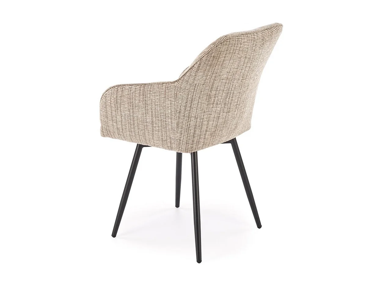 Stuhl K576/Stoffbezug&Metall/Beige