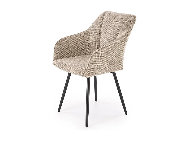 Stuhl K576/Stoffbezug&Metall/Beige