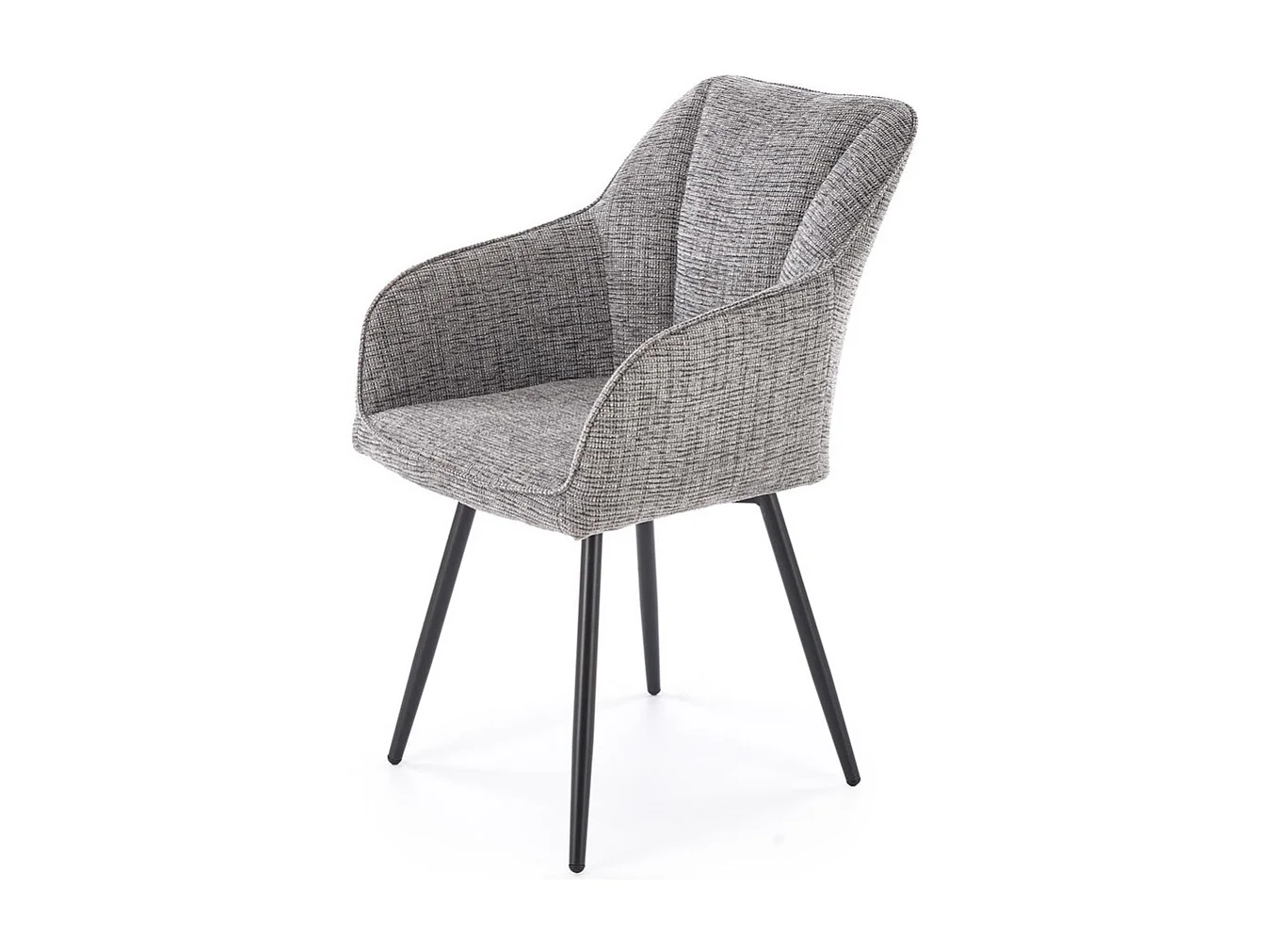 Chaise K576/revêtement tissu métal/Gris